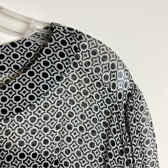 Joie Andora Geo Print Silk Chiffon Dress NWT Size Medium - Picture 6 of 9